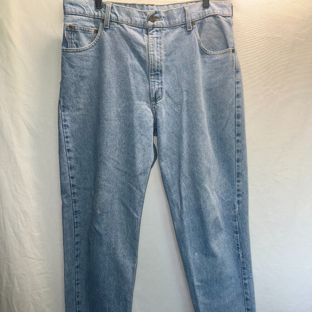 VINTAGE Carhartt Straight Fit Light Wash Denim Jeans Mens {Size 38X30}